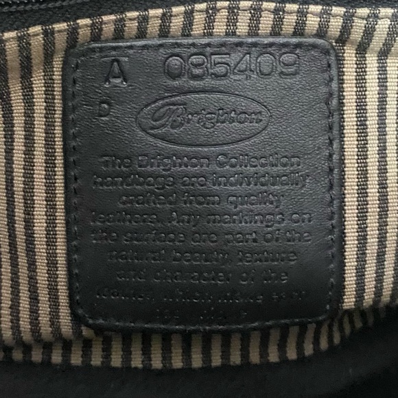 Vintage BRIGHTON Black Snakeskin Leather Adjustable Strap Shoulder Bag - Picture 14 of 16